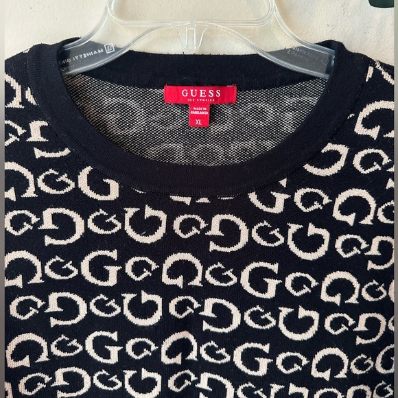 Guess Black and Cream Logo Sweater - Picture 4 of 11